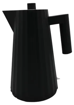 Produktbild von Alessi MDL06 B Plissé Elektrischer Wasserkocher, Schwarz Eurostecker