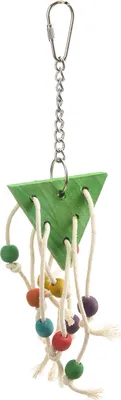 Produktbild von Papageienspielzeug Dreieck – Farbenfrohes Naturholzspiel Für Nymphen Und Kleine Papageien