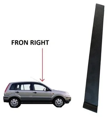Rückansicht von Für Ford Fusion 2002- Türsäule Tür Abdeckung Leiste VORNE RECHTS + Clips mit Fokus auf Befestigungselemente