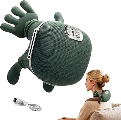 Produktbild von Bionisches Shiatsu Massagegerät mit Wärme – 4D Nacken- & Rückenmassagegerät elektrisch – Tiefengewebe-Knetmassage zur Entspannung
