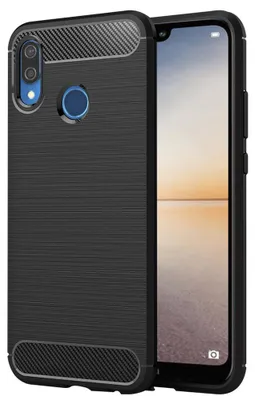 Zdjęcie produktu dla Etui Techsuit Carbon Silicone do Huawei P20 lite – czarne