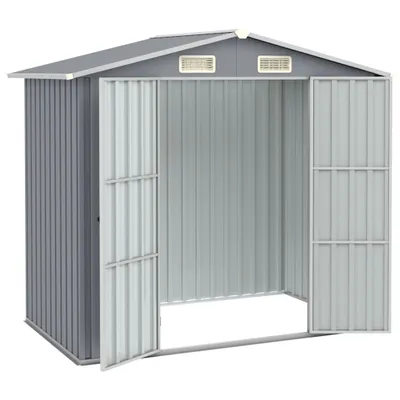 Immagine prodotto di Capanno da Giardino Grigio 205x129x183 cm in Acciaio Zincato