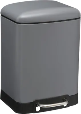 Produktbild von Abfalleimer Metall grau 22 x 15,5 x 32 cm 6 l