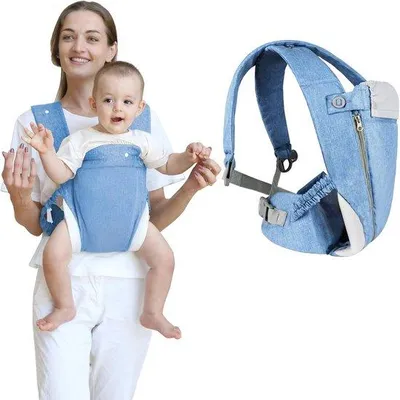Productafbeelding van Famanu draagzak voor baby's en jonge kinderen - ademend en verstelbaar - blauw