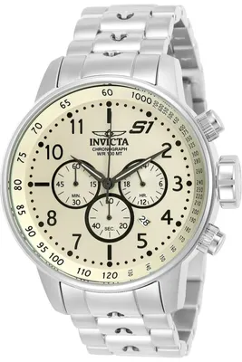 Immagine prodotto di Invicta S1 Rally 23077 Orologio da Uomo - Movimento al Quarzo - Acciaio Inossidabile con Quadrante Avorio - 48 mm
