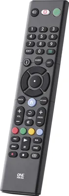 A remote control is shown against a white background.