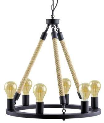 Immagine prodotto di Eglo 49694 Findlay lampada a sospensione 6x E27 nero