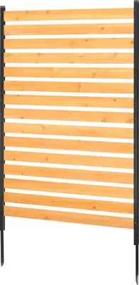 Obrázek produktu pro VEVOR Dřevěný plot, 99,1 cm šířka x 155,4 cm délka, 1 panelový plot pro klimatizační jednotky, oplocení pro bazénové vybavení s kovovými sloupky, snadná montáž, úkryt pro venkovní popelnice jako zahradní dekorace