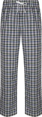 Image de SF Pantalon de pyjama homme à carreaux tartan PC3384 (S) (Blanc/Noir)