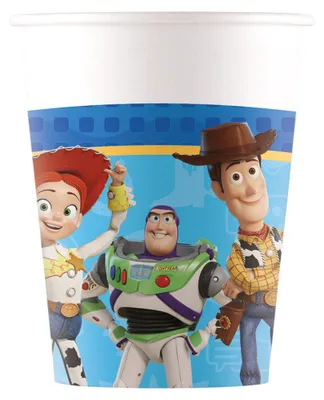 Produktbild von Disney Toy Story On a Mission Papierbecher 8 Stück, 200 ml, KI-generiertes Bild