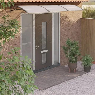 Obrázok produktu pre Strieška na dvere The Living Store čierna 300x100 cm polykarbonát