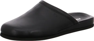 Produktbild von Rohde Herren Pantoffeln Hausschuhe Leder Varberg 6600, Größe:43 EU, Farbe:Schwarz