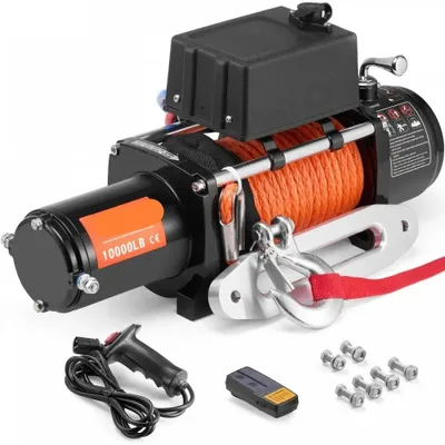 Produktbild von Elektrische Seilwinde - Umlenkrolle - Seilkabelwinde - Kettenwinde - 13500 lbs - 12V