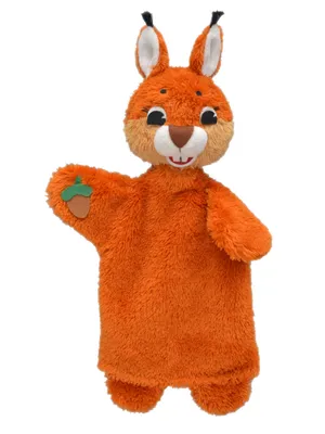 Obrázok produktu pre Maňuška na ruku veverička 32 cm hnedá, 24606A