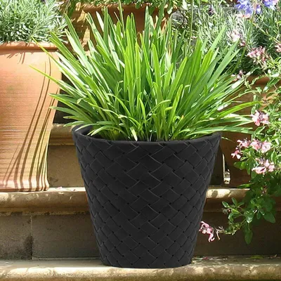 Produktbild von Blumentopf "Matuba" ø35cm H32cm Pflanzen Übertopf schwarz