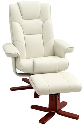Image de Fauteuil relax, rembourré, de couleur crème