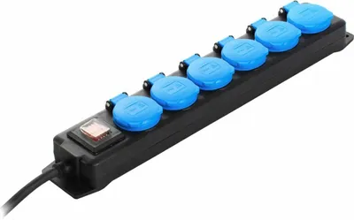 Obrázek produktu pro AS SCHWABE 6cestná zásuvková lišta IP44 (38606)