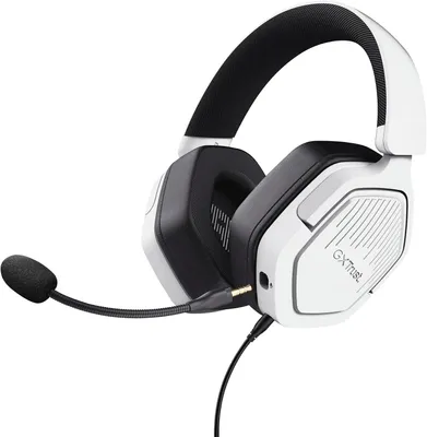 Immagine prodotto di Cuffie da gaming GXTrust Ravox con microfono, driver da 50 mm, connettore da 3,5 mm, modello circumaurale, cuscinetti auricolari in ecopelle morbida, archetto regolabile, compatibili con PC e console