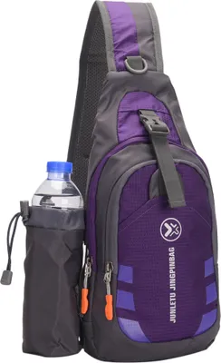Produktbild von Schultertasche Brusttasche Herrentaschen Chest Bag Schultertasche mit Wasserflasche Outdoor Sling Crossbody Bag Schulter Rucksack Wasserresistent Tragetasche Umhängetasche Messengertasche