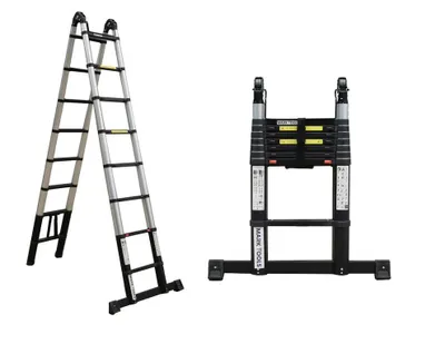 Produktbild von MARK TOOLS PRO Teleskop-Klappleiter 2,8 m – Aluminium – inklusive GRATIS Tragetasche