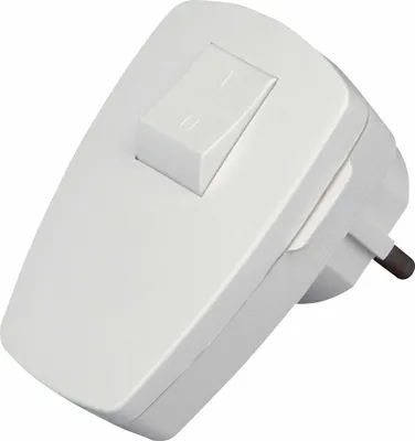 Produktbild von Kopp Kunststoff-Schutzkontakt-Stecker,Wippenschalter, für  3x1,5mm², arktisweiß