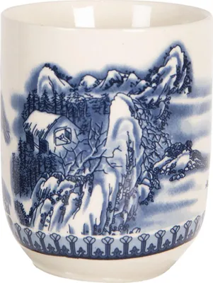 Produktbild von Clayre & Eef Tasse 100 ml Beige Blau Porzellan