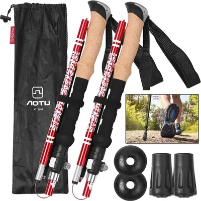 Produktbild von 2-dílné teleskopické skládací hole trekingové hole hliníkové ultralehké turistické hole (41-125cm, 300g)