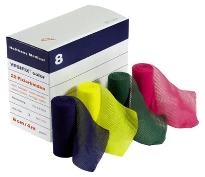 Produktbild von Ypsifix color Fixierbinde 6 cmx4 m blau 20 St