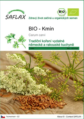 Obrázek produktu pro SAFLAX - BIO - Kmín - Carum carvi - 800 Semena