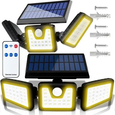 Immagine prodotto di Illuminazione solare a LED con sensore Lampada solare Luce solare con rilevatore di movimento Faretto solare con sensore di movimento IP65 Retoo