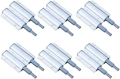 Produktbild von Doppelversion Push to Open Möbel-Schnäpper Schrank Federschnäpper Schubladen Druckverschluß Türschnapper im Möbelbau Stahl Verbesserte Türöffner mit magnetischer Zuhaltung 6 Stück