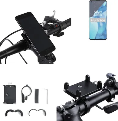 Produktbild von K-S-Trade Handyhalterung für das Fahrrad kompatibel mit OnePlus 9 Pro Halter Lenkstange Fahrradhalterung Motorrad Bike Mount Befestigung Smartphone