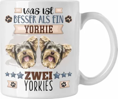 Produktbild von Trendation - Yorkie Besitzer Tasse Geschenk Lustiger Spruch Geschenkidee Was Ist Besser Als Ein Yorkie (Weiß)