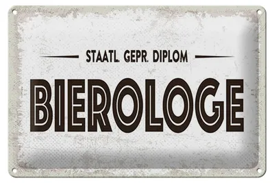 Produktbild von Blechschild 30x20cm staatlich er Bierologe