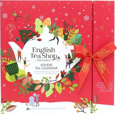 Image de Service de thé de Noël Calendrier de l'Avent rouge (25x2) 50g English Tea Shop