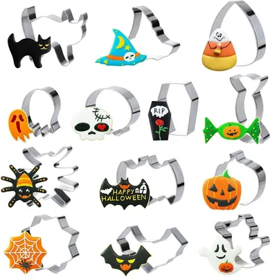 Image de Halloween Set d'emporte-pièces en acier inoxydable Biscuit Cutter 13 PIÈCES
