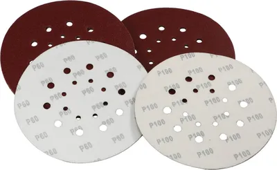 Produktbild von 10 Blatt Schleifscheiben 225mm Korn 60, Korn 100, Schleifpapier für Wand- Deckenschleifer