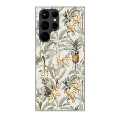Produktbild von MuchoWow® Handyhülle Schutzhülle Hülle für Samsung Galaxy S22 Ultra Blume - Ananas - Tropisch Silikon Softcase Handy Hülle - Abbildung