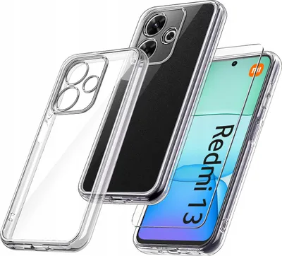 Zdjęcie produktu dla Etui do Xiaomi Redmi 13 4G WZMACNIANE 360° CLEAR + Szkło 9H