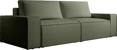 Produktbild von Sofa 4-Sitzer - Mit Schlaffunktion - Strukturstoff - Grün - AMELIA