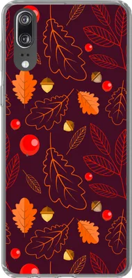 Produktbild von MuchoWow® Handyhülle Schutzhülle Hülle für Telefoonhoesje Huawei P20 Muster - Herbst - Laub - Mädchen - Kinder - Kinder Silikon Softcase Handy Hülle - Hardcover