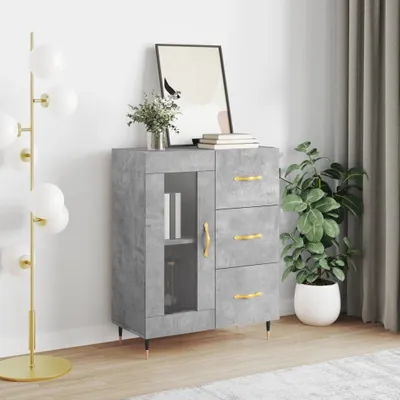 Immagine prodotto di vidaXL Credenza grigio cemento 69,5x34x90 cm materiale a base di legno