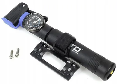 Produktbild von Beto Mini Fahrradpumpe mit Druckmesser schwarz