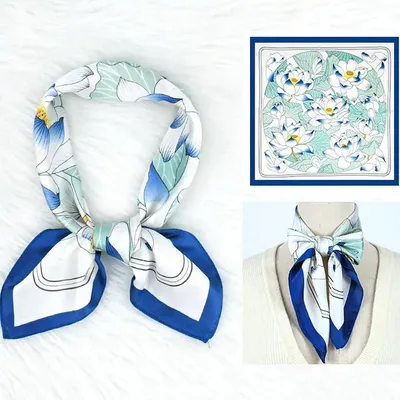Zdjęcie produktu dla Chusta Lotos Niebieska - Stylowy Dodatek KP39356