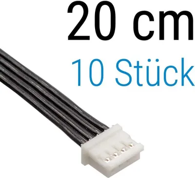 Produktbild von Makeblock mBuild Kommunikationskabel 20 cm, 4-polig, 10 Stück