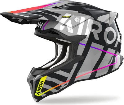 Produktbild von Airoh Strycker Brave Motocross Helm, schwarz/grau, S (55/56)