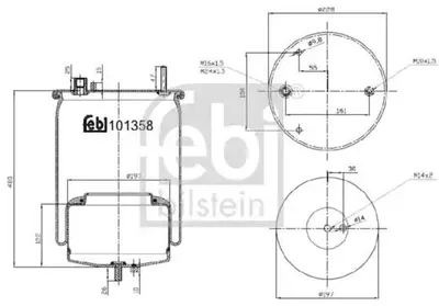 Obrázek produktu pro Vzduchový měch pérování FEBI 101358