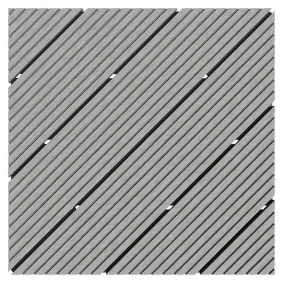 Produktbild von WPC-Terrassenfliese Diagonale hellgrau Outgarden 30 x 30 cm 22 mm