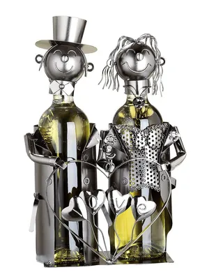 Produktbild von Gilde Flaschenhalter Brautpaar Hochzeitspärchen, Weinflaschenhalter, Hochzeit, Geschenk, 65146