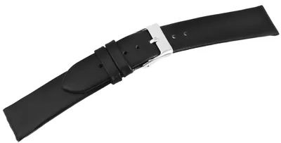 Produktbild von Steinmeister Uni ErsatzArmband Ersatzarmband aus Echtleder - Schwarz - genäht - 10 - 22 mm Stegbreite